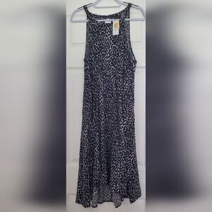 Torrid Blue Midi A-Line Pleated Skirt